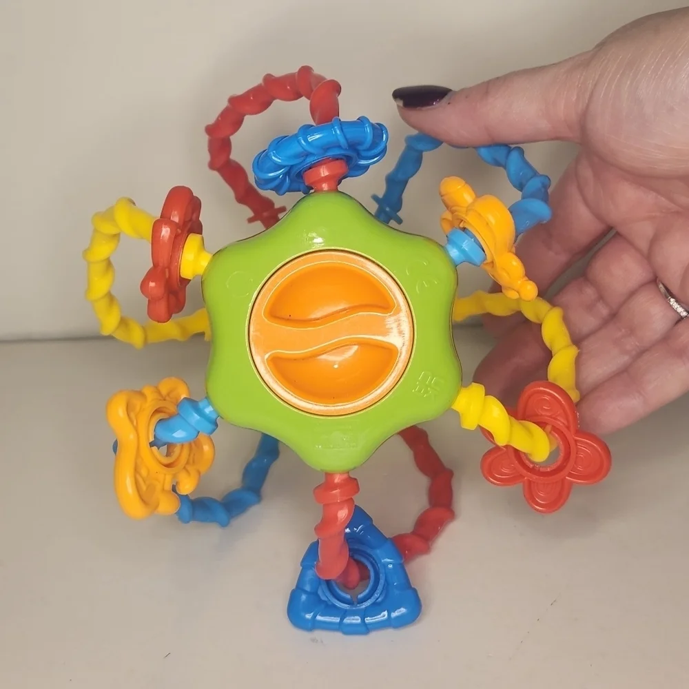 6” Colorful Rattle Bead Activity Ball Baby Toy - Picture 5 of 6